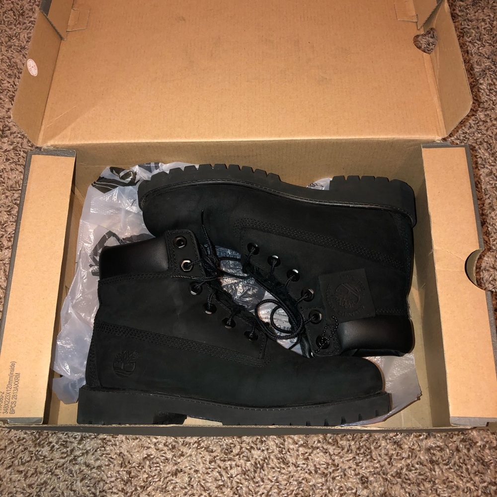 Black Timberland boots